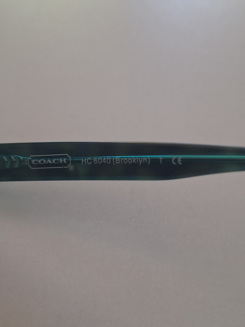 Coach Teal and Dark Green Rectangular Eyeglass Frames - Picture 5 of 8